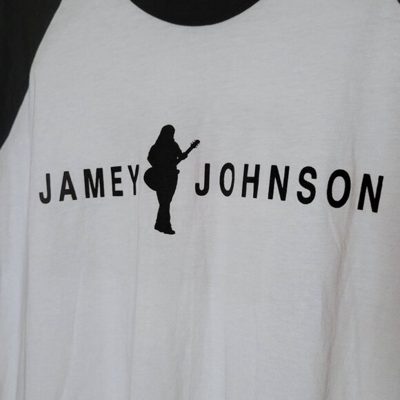 Jamey Johnson Band Tee Team Johnson Baseball Tee Shirt XL Black White - Picture 3 of 8